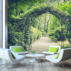3D Quiet Green Forest R11253 abnehmbare Tapete selbstklebend Tapete extra groß Peel & Stick Tapete Tapete Wandbild AJ WALLPAPERS