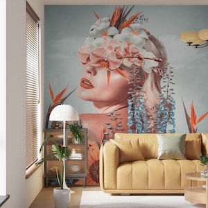 3D Phalaenopsis Flowers L2959 Papel pintado removible Papel pintado autoadhesivo Extra grande Peel & Stick Wallpaper Mural AJ WALLPAPERS