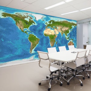 3d mapa do mundo pintura l1021 papel de parede removível auto adesivo extra grande casca & vara papel de parede mural aj papéis de parede