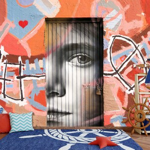 3D Clear Eyes L601 verwijderbare wallpaper zelfklevend behang extra grote peel & stick behang muurschildering AJ WALLPAPERS