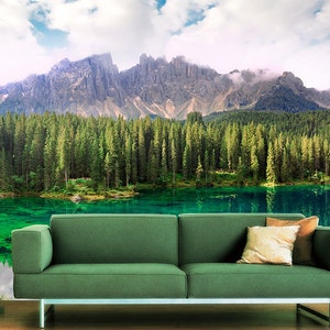 3D Grüne Kiefernwald R11210 abnehmbare Tapete selbstklebend Tapete extra groß Peel & Stick Tapete Tapete Wandbild AJ WALLPAPERS