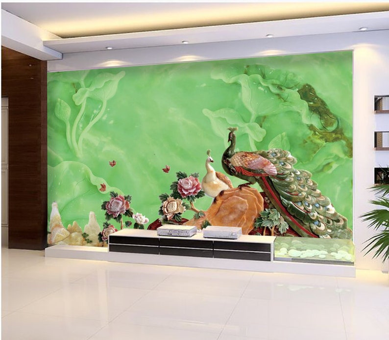 3D Peacock Bird Flower A735 Removable Wallpaper Self Adhesive Wallpaper Extra Large Peel /& Stick Wallpaper Wallpaper Mural AJ WALLPAPERSS