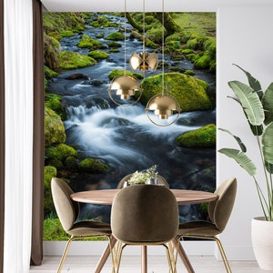 3D Nature Cool Creek L1074 Papel pintado removible Papel pintado autoadhesivo Papel pintado extra grande Peel & Stick Papel pintado Mural AJ WALLPAPERS