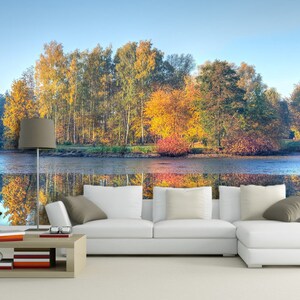 3D Frühherbst Wald R5126 abnehmbare Tapete selbstklebend Tapete extra groß Peel & Stick Tapete Tapete Wandbild AJ WALLPAPERS