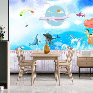 3D Avión Transporte L1493 Papel pintado removible Papel pintado autoadhesivo Papel pintado extra grande Peel & Stick Papel pintado Mural AJ WALLPAPERS