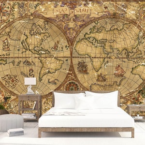 Mapa 3D Linhas Verdes L973 Papel de Parede Removível Papel de Parede Autoadesivo Extra Grande Peel & Stick Papel de Parede Mural AJ PAPÉIS DE PAREDE