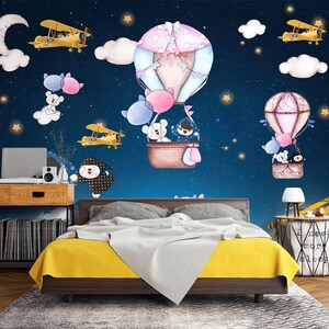 3D Night White Moon L2462 Abnehmbare Tapete selbstklebende Tapete Extra große Peel & Stick Wallpaper Wallpaper Wandbild AJ HINTERGRUNDBILDER