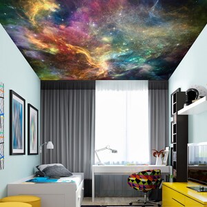 3D Bunte Galaxy Schallplatte CA3357 Deckentapete abnehmbare selbstklebende Tapete große Peel & Stick Tapete Tapete Wandbild