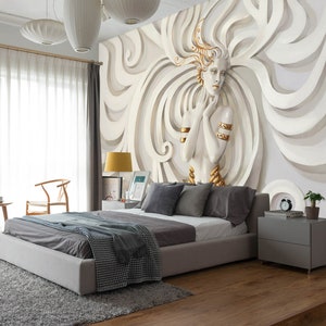 Estatua de la Diosa 3D L862 Papel pintado extraíble Papel tapiz autoadhesivo Extra grande Peel & Stick Papel tapiz Papel tapiz Mural AJ WALLPAPERS