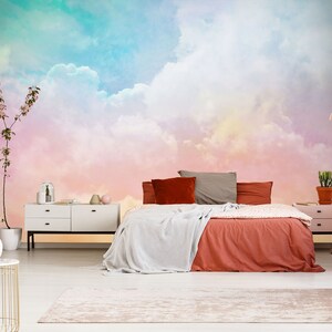 3D weiße Wolken L1142 abnehmbare Tapete selbstklebende Tapete Extra große Peel & Stick Wallpaper Tapete Wandbild AJ HINTERGRUNDBILDER