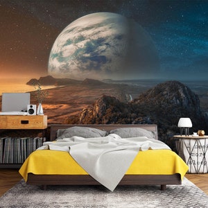 3D Planeta Cósmico L1232 Papel de Parede Removível Papel de Parede Autoadesivo Extra Grande Peel & Stick Papel de Parede Mural AJ PAPÉIS DE PAREDE
