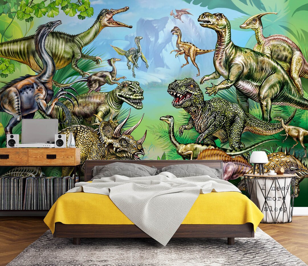 3D Dinosaur World 410 Floor Mural  Wallpaper Murals Rug & Mat Print Epoxy waterproof bath floor