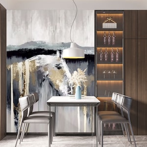 3D Animal Horse Painting L1980 Papel pintado removible Papel pintado autoadhesivo Extra grande Peel & Stick Wallpaper Mural AJ WALLPAPERS