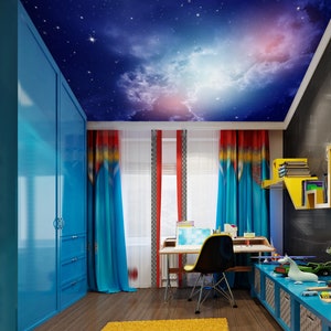3D Blanco Cosmic Light CA1009 Ceiling Wallpaper Removable Self Adhesive Wallpaper Large Peel & Stick Wallpaper Wallpaper Mural AJ WALLPAPERS