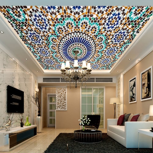 3D Ocean Wave CA432 Ceiling Wallpaper Removable Self Adhesive Etsy