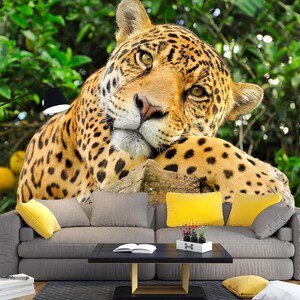 3d animal bonito leopardo l2732 papel de parede removível auto adesivo extra grande casca & vara papel de parede mural aj papéis de parede