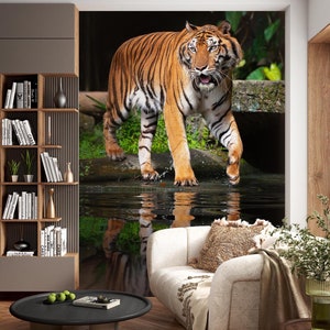 3d animal legal tigre l2816 papel de parede removível auto adesivo extra grande casca & vara papel de parede mural aj papéis de parede