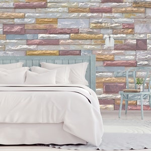 3D rechthoekige stenen L620 verwijderbare behang zelfklevende behang extra grote peel & stick behang muurschildering AJ WALLPAPERS