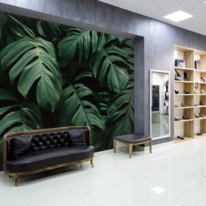 3D grün Blätter MM128 abnehmbare kommerzielle Tapete selbstklebende Händler Business Wallpaper Extra große Peel & Stick AJ WALLPAPERS