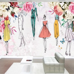 3D Fashion Design Model N176 Removable Wallpaper Self Adhesive ...