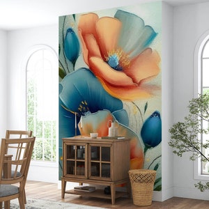 3D Marvelous Flowers L2704 Papel pintado removible Papel pintado autoadhesivo Extra grande Peel & Stick Wallpaper Mural AJ WALLPAPERS