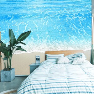 3D Azul Claro Mar L1750 Papel Pintado Extraíble Papel Pintado Autoadhesivo Extra Grande Peel & Stick Papel Tapiz Papel Pintado Mural AJ WALLPAPERS