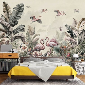3d animal flamingo charme l3029 papel de parede removível auto adesivo extra grande casca & vara papel de parede mural aj papéis de parede
