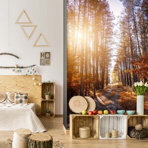 3D Herbst High Forest R1218 abnehmbare Tapete selbstklebend Tapete extra groß Peel & Stick Tapete Tapete Wandbild AJ WALLPAPERS