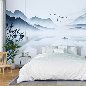 3D Rolling Mountains L1170 Papel pintado removible Papel pintado autoadhesivo Papel pintado extra grande Peel & Stick Papel pintado Mural AJ WALLPAPERS