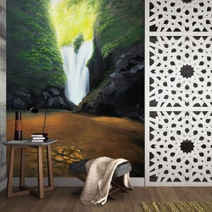 3D Forest Valley Waterval A5082 Verwijderbaar Behang Zelfklevend Behang Grote Peel & Stick Wallpaper Muurschildering Marina Zotova