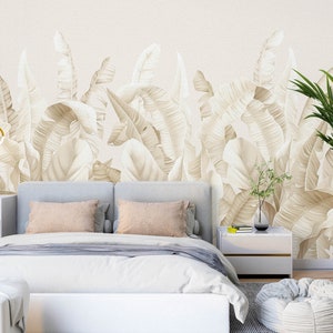 Arte 3D Folhas de Banana L2489 Papel de Parede Removível Papel de Parede Autoadesivo Extra Grande Peel & Stick Papel de Parede Mural AJ PAPÉIS DE PAREDE