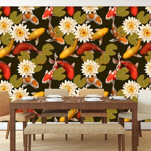 3D Noble Nenúfares L1216 Papel pintado extraíble Papel pintado autoadhesivo Extra grande Peel & Stick Papel tapiz Papel tapiz Mural AJ FONDOS DE PANTALLA