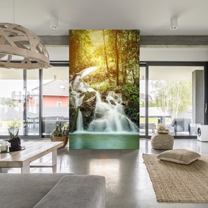 3D Forest Creek Aussicht R6071 abnehmbare Tapete selbstklebend Tapete extra groß Peel & Stick Tapete Tapete Wandbild AJ WALLPAPERS