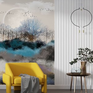3D Branco Lua Cheia L1977 Papel de Parede Removível Papel de Parede Autoadesivo Extra Grande Peel & Stick Papel de Parede Mural AJ PAPÉIS DE PAREDE