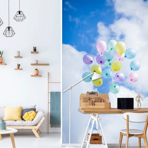 3D Wish Balloons R6333 Carta da parati rimovibile Carta da parati autoadesiva Carta da parati extra large Peel & Stick Carta da parati Murale AJ WALLPAPERS