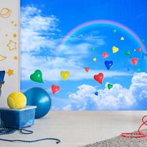 3D Romantische Ballons R6267 abnehmbare Tapete selbstklebend Tapete extra groß Peel & Stick Tapete Tapete Wandbild AJ WALLPAPERS