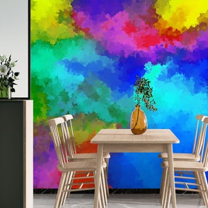 3D estilo colorido L1854 papel de parede removível papel de parede autoadesivo extra grande peel & stick papel de parede mural AJ WALLPAPERS