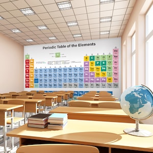 3D Periodensystem L427 abnehmbare Tapete selbstklebende Tapete extra groß Peel & Stick Tapete Wandbild AJ WALLPAPERS