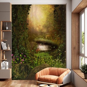 3D Mysterious Forest L1382 Ablösbare Tapete selbstklebende Tapete Extra große Peel & Stick Wallpaper Wallpaper Wandbild AJ HINTERGRUNDBILDER