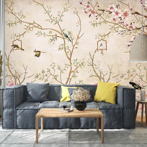 3d flor animal pássaro l2517 papel de parede removível auto adesivo extra grande casca & vara papel de parede mural aj papéis de parede