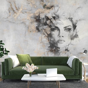 3d bela mulher l2499 papel de parede removível auto adesivo extra grande casca & vara papel de parede mural aj papéis de parede