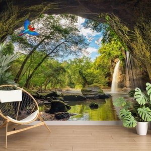 3d animal papagaio l1146 papel de parede removível auto adesivo extra grande casca & vara papel de parede mural aj papéis de parede