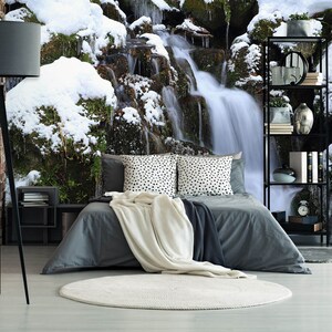 3D Winter Creek R6539 abnehmbare Tapete selbstklebend Tapete extra groß Peel & Stick Tapete Tapete Wandbild AJ WALLPAPERS