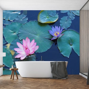 3D Suaves nenúfares L1837 Papel pintado extraíble Papel tapiz autoadhesivo Extra grande Peel & Stick Papel tapiz Papel tapiz Mural AJ FONDOS DE PANTALLA