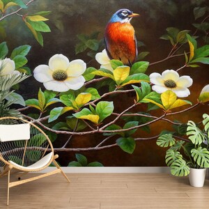 3D Tier Schöner Vogel L1192 Abnehmbare Tapete selbstklebende Tapete Extra große Peel & Stick Wallpaper Wallpaper Wandbild AJ HINTERGRUNDBILDER