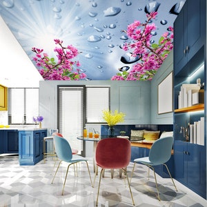3D Irregular Gotas de agua CA1089 Papel tapiz de techo Papel tapiz autoadhesivo extraíble Papel pintado Grande Peel & Stick Wallpaper Wallpaper Mural