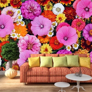 3D Romantische Gerberas L1443 abnehmbare Tapete selbstklebende Tapete extra groß Peel & Stick Tapete Tapete Wandbild AJ WALLPAPERS