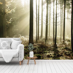 3D Friedlicher Wald R4102 abnehmbare Tapete selbstklebend Tapete extra groß Peel & Stick Tapete Tapete Wandbild AJ WALLPAPERS