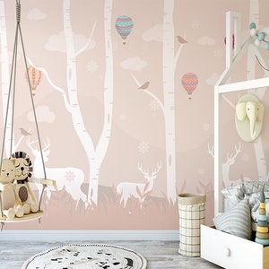 Animales 3D en el bosque E356 fondo de pantalla extraíble autoadhesivo papel pintado extra grande Peel & Stick Wallpaper Mural AJ WALLPAPERS