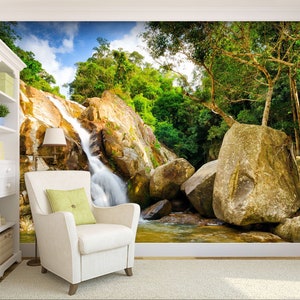 3D Natuur Clear Stream R4381 Verwijderbaar Behang Zelfklevend Behang Extra Grote Peel &Stick Wallpaper Muurschildering AJ WALLPAPERS